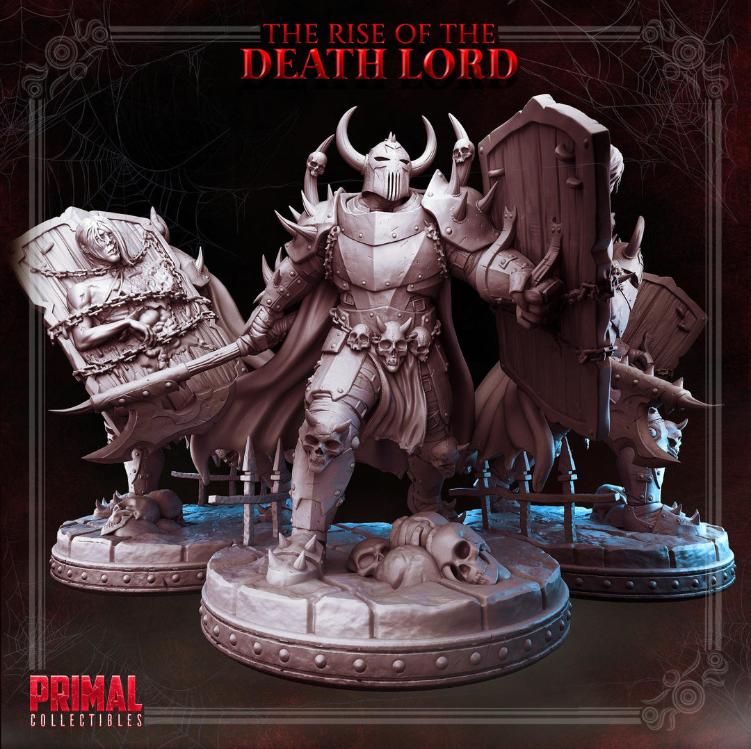 Death Knight, Oathbreaker Paladin Axe and Cadaver Shield PC NPC | 28mm,32mm,54mm, 75mm, 100mm Scales| Dungeons &amp; Dragons| Pathfinder |