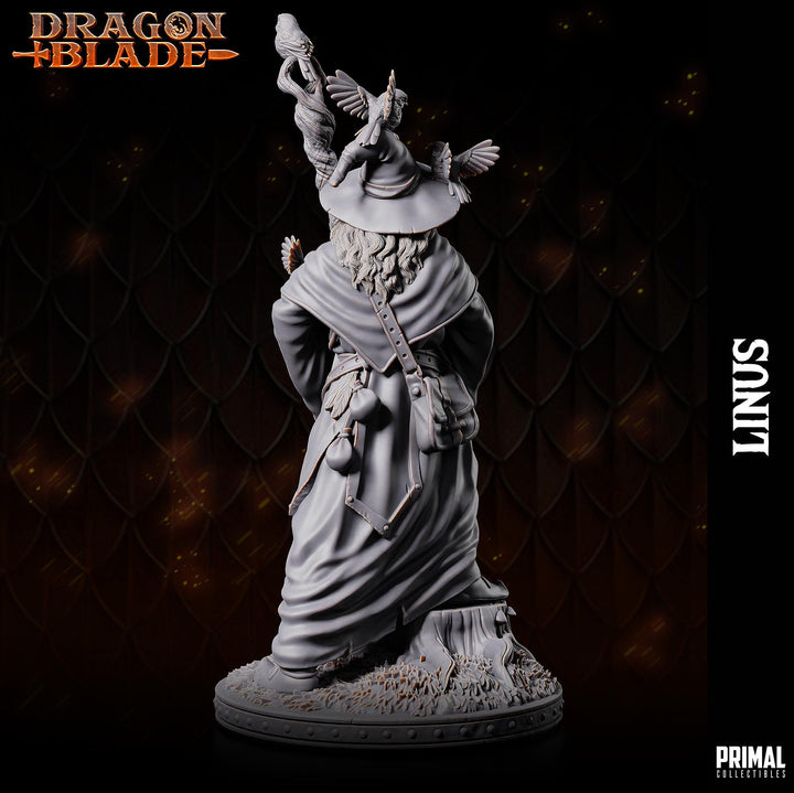 Human Male Wizard, Sorcerer, Warlock PC NPC Miniature | 28mm,32mm,54mm,75mm,100mm Scales | Dungeons and Dragons | Pathfinder | Battle Wizard