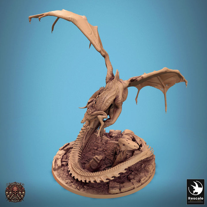 Chromatic Black Dragon (4 sizes) D&amp;D Miniature | 200mm Wing Span, 183mm Height | Resin Figure Dungeons and Dragons 5e Pathfinder |Great gift