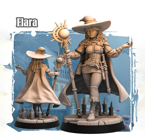 Human Female Wizard, Warlock, Sorcerer PC NPC | 28mm, 32mm,54mm, 75mm, 100mm Scale Resin Miniature | Dungeons and Dragons |