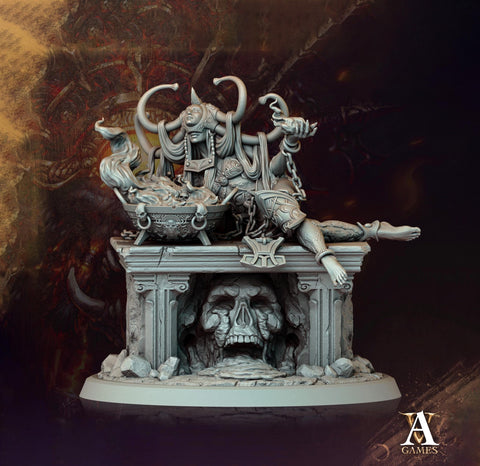 Human Female Sorcerer Warlock Cleric Necromancer |28mm,32mm,54mm,75mm,100mm Scales| Dungeons and Dragons | Pathfinder | Archvillain Games