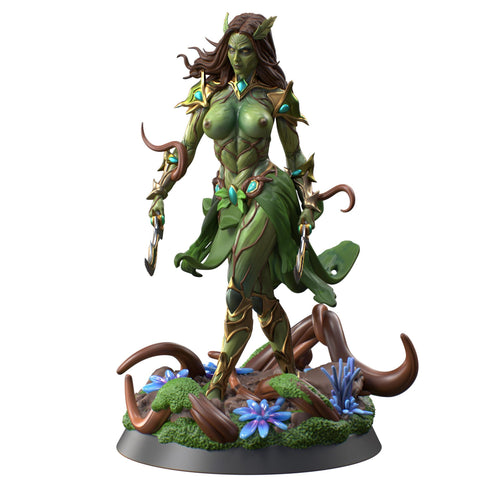 Female Fey Druid Circle of Land with Dual Scimitars NSFW, Warlock | 28mm, 32mm,54mm,75mm, 100mm Scales | Dungeons & Dragons 5E | DM Stash