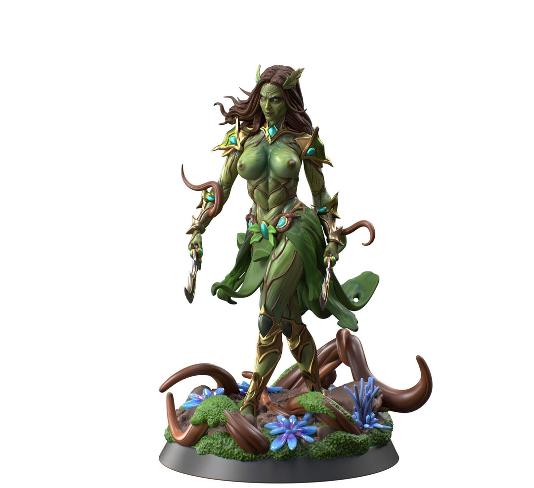 Female Fey Druid Circle of Land with Dual Scimitars NSFW, Warlock | 28mm, 32mm,54mm,75mm, 100mm Scales | Dungeons &amp; Dragons 5E | DM Stash