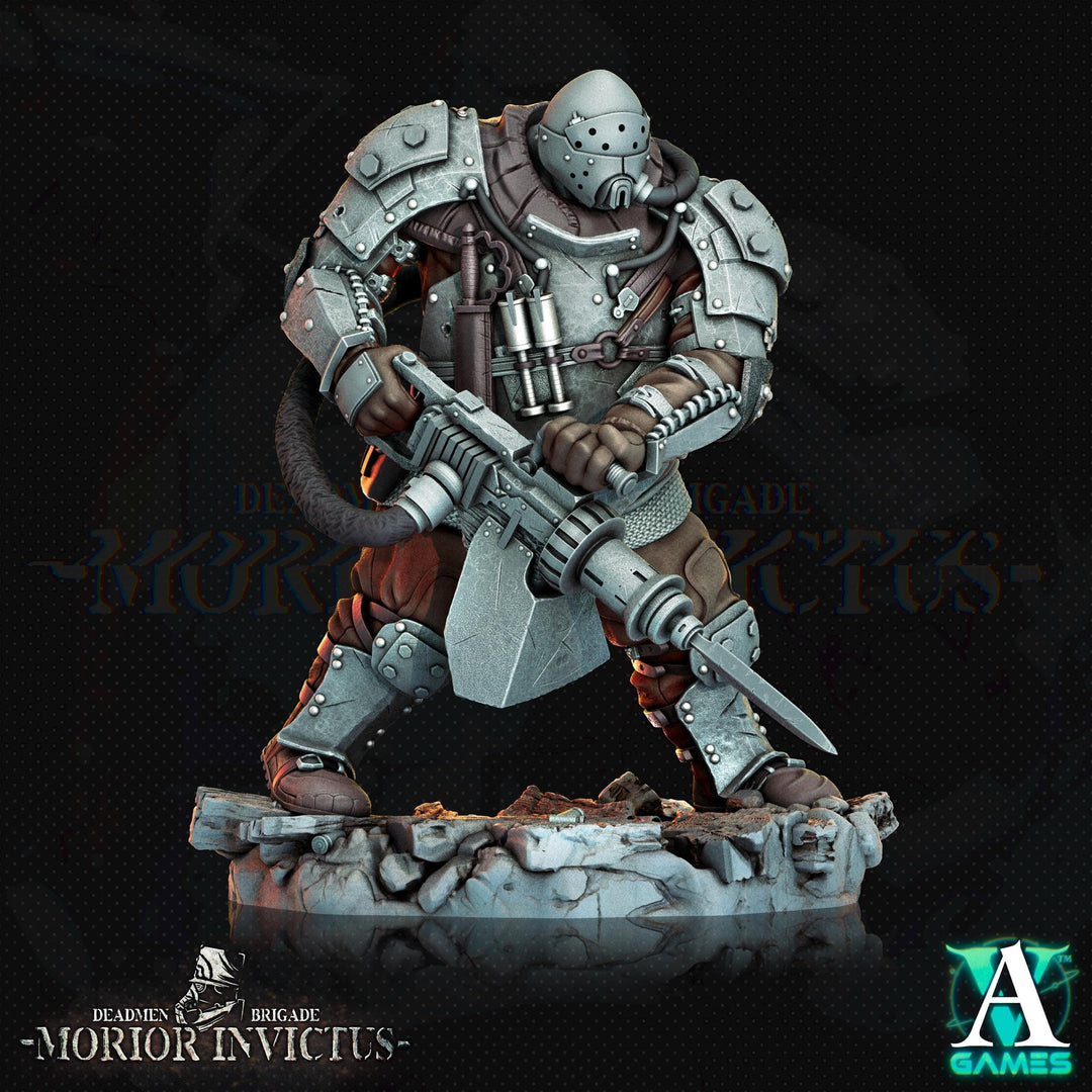 Sci-Fi Miniature Army Veterans | Base sizes: 25mm.32mm,40mm,65mm,80mm (see description) | Resin Mini | Morior Iron Guard | Archvillain Games