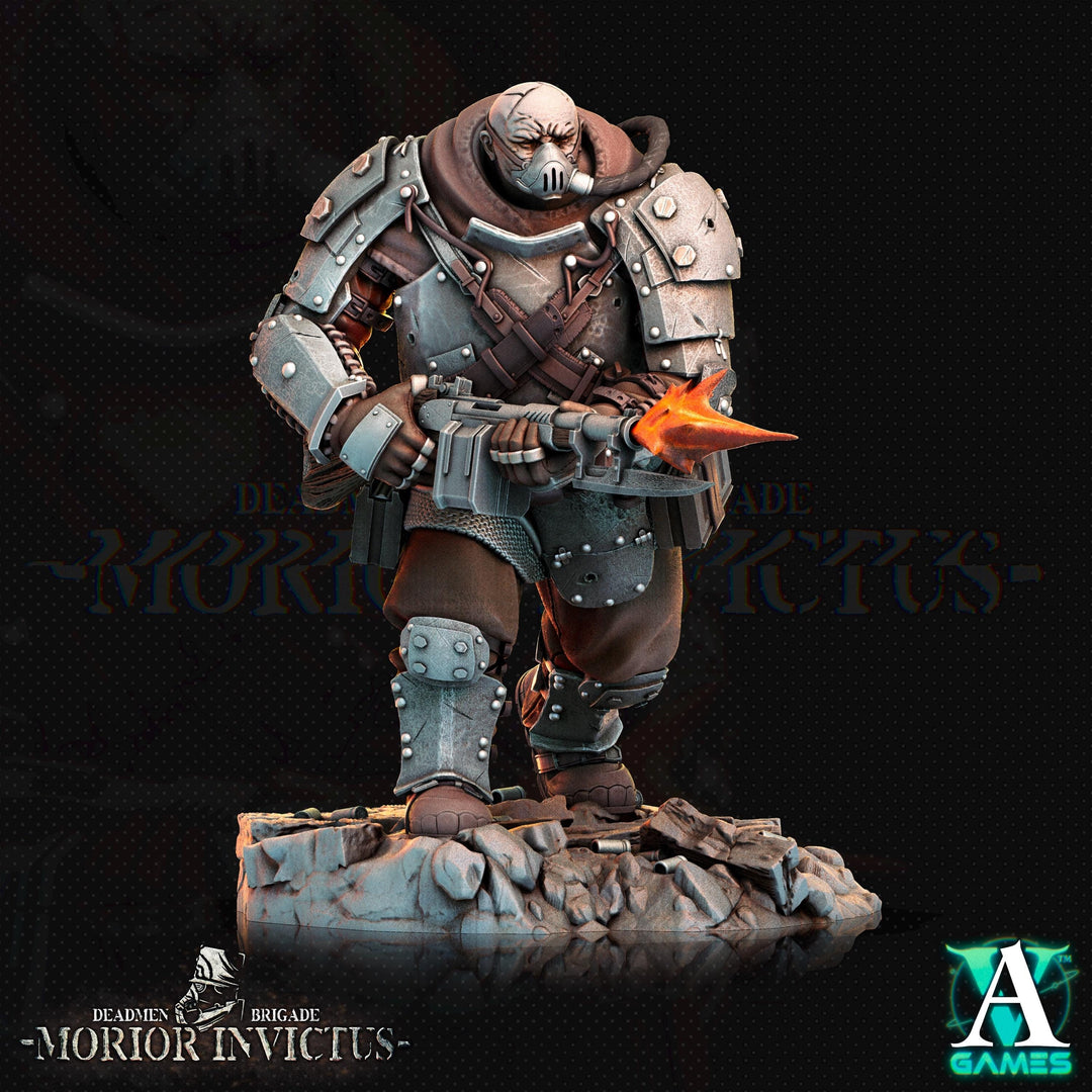 Sci-Fi Miniature Army Veterans | Base sizes: 25mm.32mm,40mm,65mm,80mm (see description) | Resin Mini | Morior Iron Guard | Archvillain Games