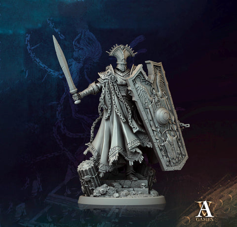 Oathbreaker Paladin Cleric Fighter Knight Unpainted Miniature | 28mm, 32mm, 54mm,75mm, 100 Scales | Dungeons and Dragons | Pathfinder