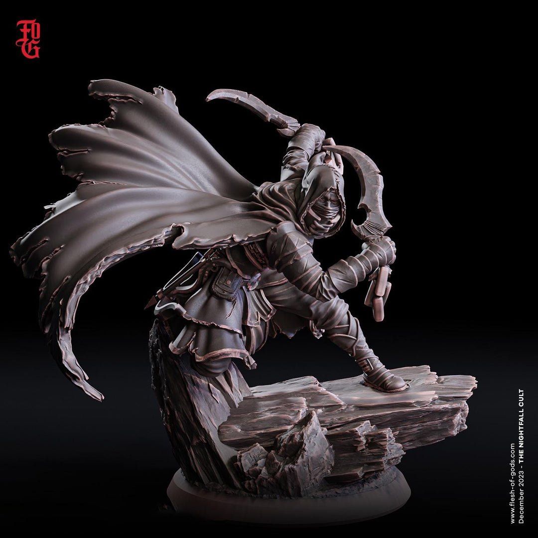 Rogue, Assassin, Gloom Stalker Ranger | Monster Slayer Ranger, Hexblade | 28mm,32mm,54mm,75mm,100mm Scale | Figurine D&D 5e | Flesh of Gods