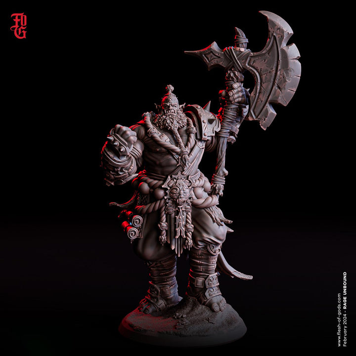 Orc Fighter Monk Barbarian Great Battle Axes D&amp;D 5e | Scales: 28mm, 32mm ,54mm, 75mm,100mm Megaboss | Dungeons and Dragons | Pathfinder