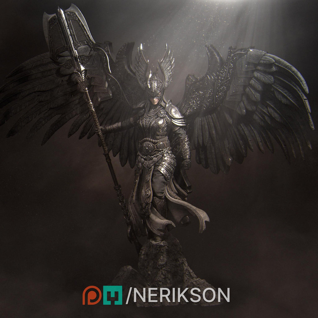 Female Celestial Angel D&amp;D UNPAINTED Miniature | 28mm, 32mm, 54mm,75mm, 100mm, 140mm Scales | Pathfinder Figure | Figurine | RPG Gift Idea