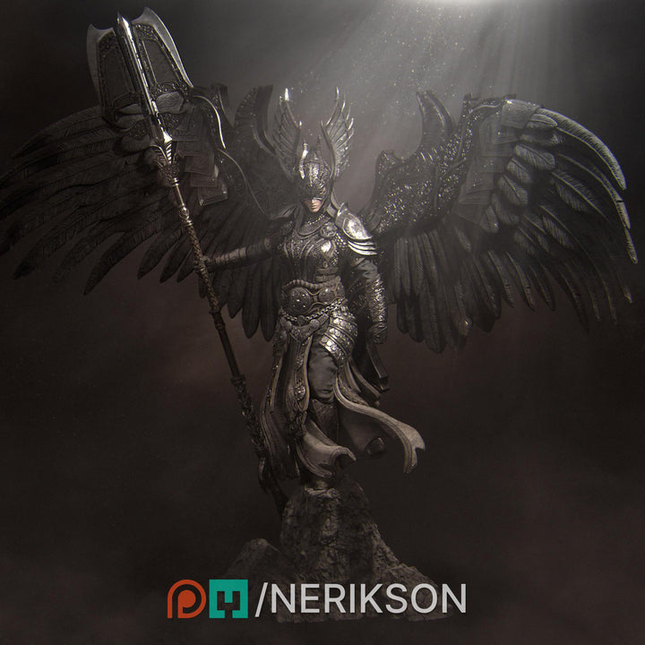 Female Celestial Angel D&amp;D UNPAINTED Miniature | 28mm, 32mm, 54mm,75mm, 100mm, 140mm Scales | Pathfinder Figure | Figurine | RPG Gift Idea