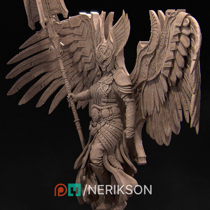 Female Celestial Angel D&amp;D UNPAINTED Miniature | 28mm, 32mm, 54mm,75mm, 100mm, 140mm Scales | Pathfinder Figure | Figurine | RPG Gift Idea