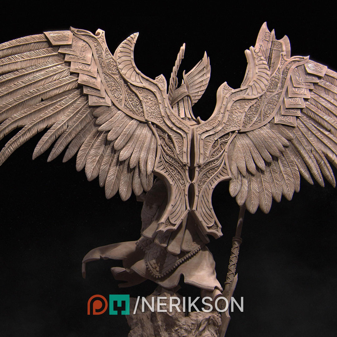 Female Celestial Angel D&amp;D UNPAINTED Miniature | 28mm, 32mm, 54mm,75mm, 100mm, 140mm Scales | Pathfinder Figure | Figurine | RPG Gift Idea
