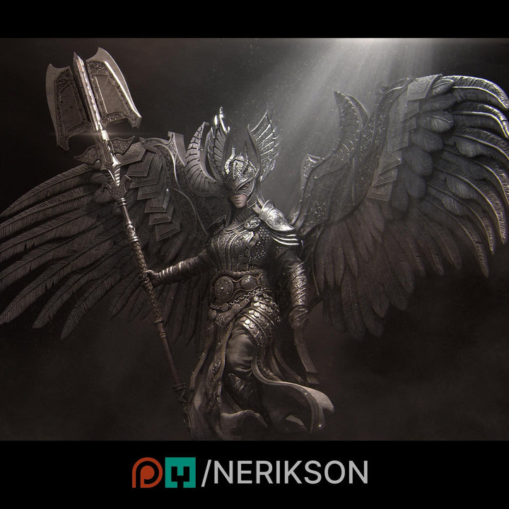 Female Celestial Angel D&amp;D UNPAINTED Miniature | 28mm, 32mm, 54mm,75mm, 100mm, 140mm Scales | Pathfinder Figure | Figurine | RPG Gift Idea