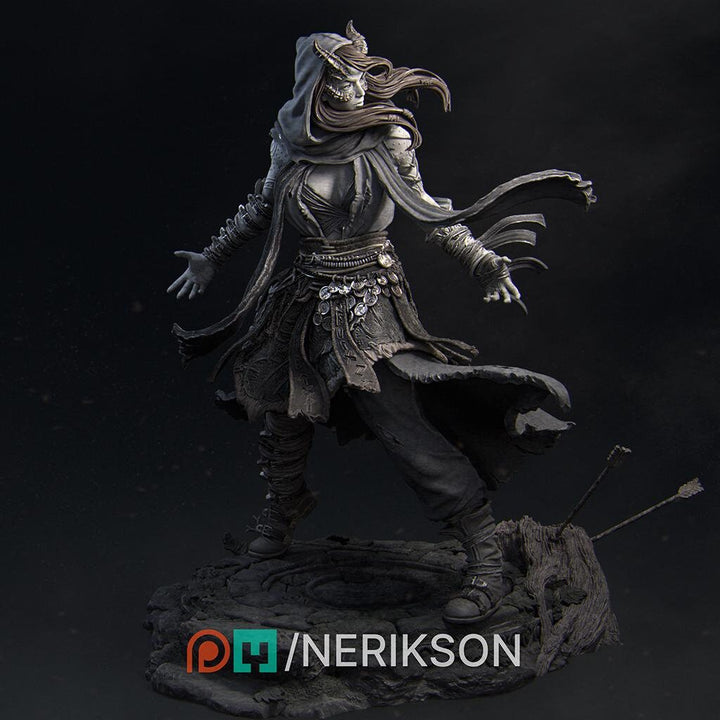 Female Tiefling Wild Magic Sorcerer UNPAIINTED Miniature | 28mm, 32mm,54mm,75mm,100mm,140mm Scales | Dungeons &amp; Dragons 5E | NERIKSON