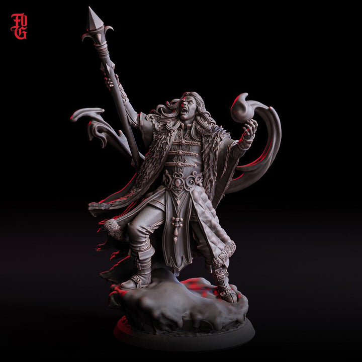 Vampire Knight Strahd in Armor | 28mm, 32mm,54mm, 75mm,100mm Scale | Undead Dungeons &amp; Dragons 5e Miniatures | Pathfinder |Figurine DnD Mini