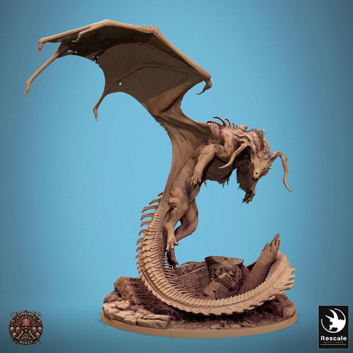 Chromatic Black Dragon (4 sizes) D&amp;D Miniature | 200mm Wing Span, 183mm Height | Resin Figure Dungeons and Dragons 5e Pathfinder |Great gift