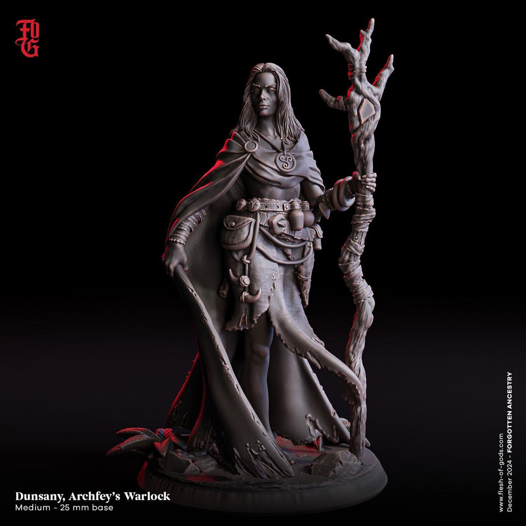 Circle of the Moon Druid, Cleric PC NPC | Resin Miniature 28mm,32mm,54mm,75mm,100mm Scale | Dungeons and Dragons, Pathfinder | Flesh of Gods