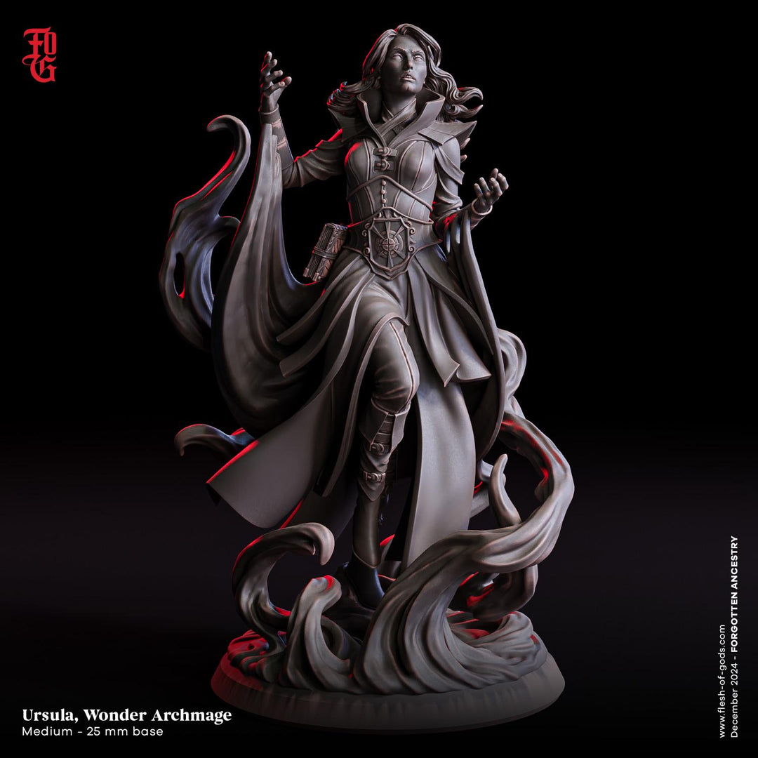 Female Human Sorcerer, Wizard, Psion, Swashbuckler PC NPC | 28mm, 32mm,54mm, 75mm,100mm Scale Resin Mini |Dungeons and Dragons|Flesh of Gods