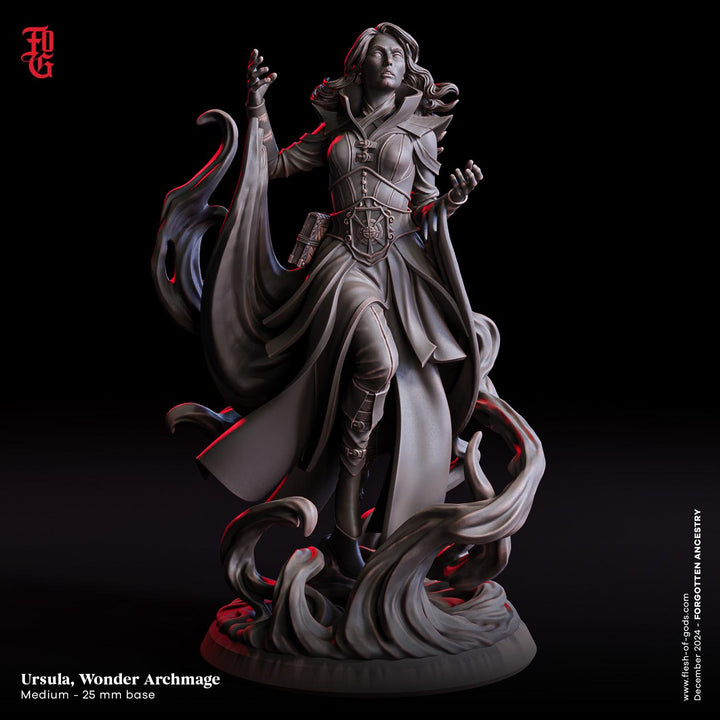 Female Human Sorcerer, Wizard, Psion, Swashbuckler PC NPC | 28mm, 32mm,54mm, 75mm,100mm Scale Resin Mini |Dungeons and Dragons|Flesh of Gods