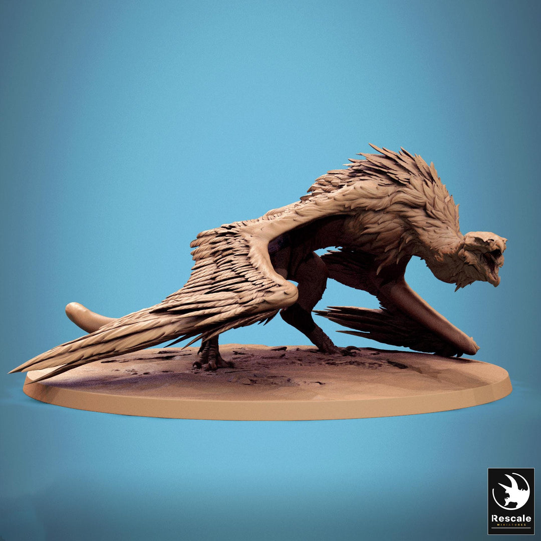 Giant Vulture (4 sizes) D&D Miniature | Sizes: Medium.Large,Huge,Gargantuan | Resin Figurine | Dungeons and Dragons 5e Pathfinder Great gift