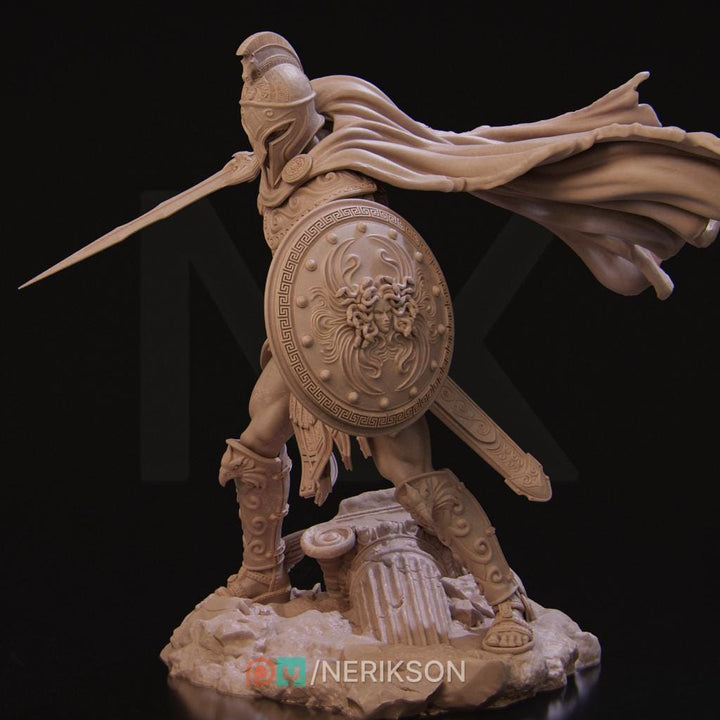 Human Fighter, Perseus PC / NPC Unpainted Miniature | 28mm, 32mm,54mm,75mm, 100mm Scales | Dungeons and Dragons Pathfinder | NERIKSON