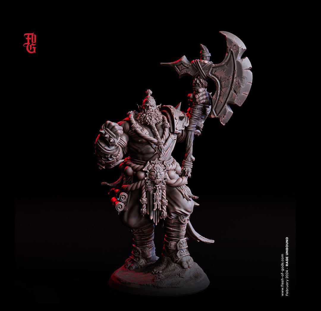 Orc Fighter Monk Barbarian Great Battle Axes D&D 5e | Scales: 28mm, 32mm ,54mm, 75mm,100mm Megaboss | Dungeons and Dragons | Pathfinder