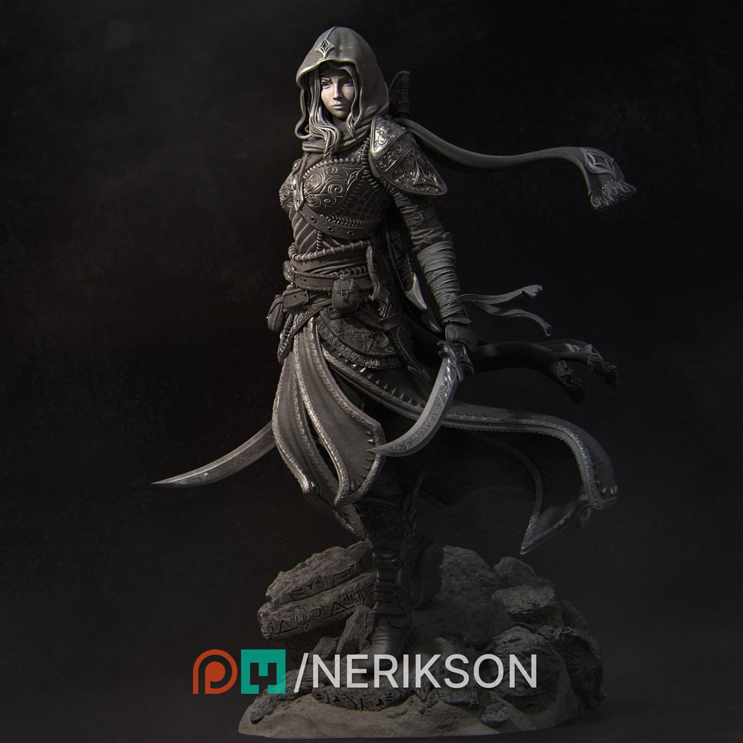 Human Female Rogue, Assassin, also No Mask PC / NPC DnD, Unpainted | 28mm,32mm,54mm,75mm,100mm,140mm |Dungeons &amp; Dragons Pathfinder|NERIKSON