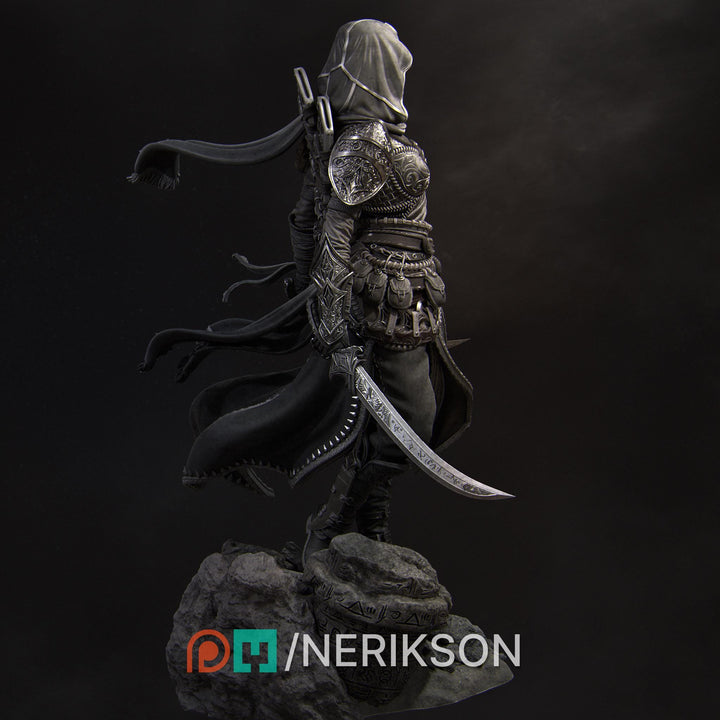 Human Female Rogue, Assassin, also No Mask PC / NPC DnD, Unpainted | 28mm,32mm,54mm,75mm,100mm,140mm |Dungeons &amp; Dragons Pathfinder|NERIKSON