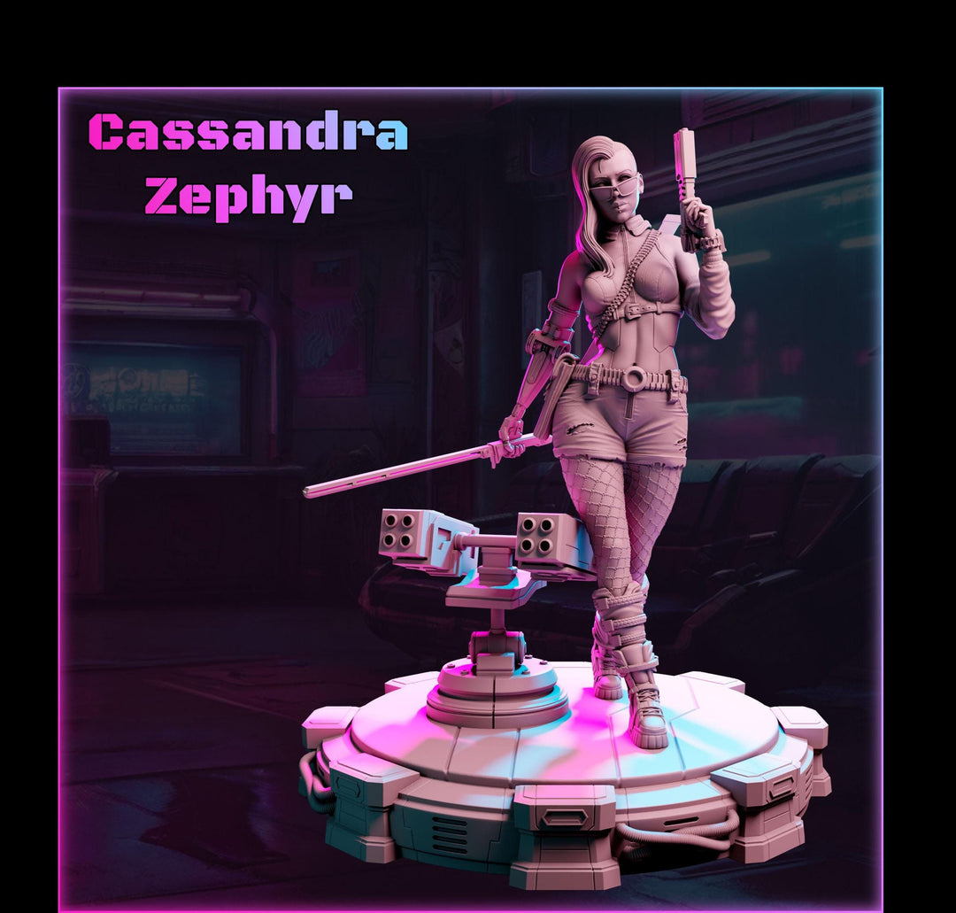 Female Sci-Fi Warrior Soldier, PC NPC Unpainted Resin Miniature | NSFW Topless version | 28mm, 32mm,54mm, 75mm, 100mm Scales | DnD 5e