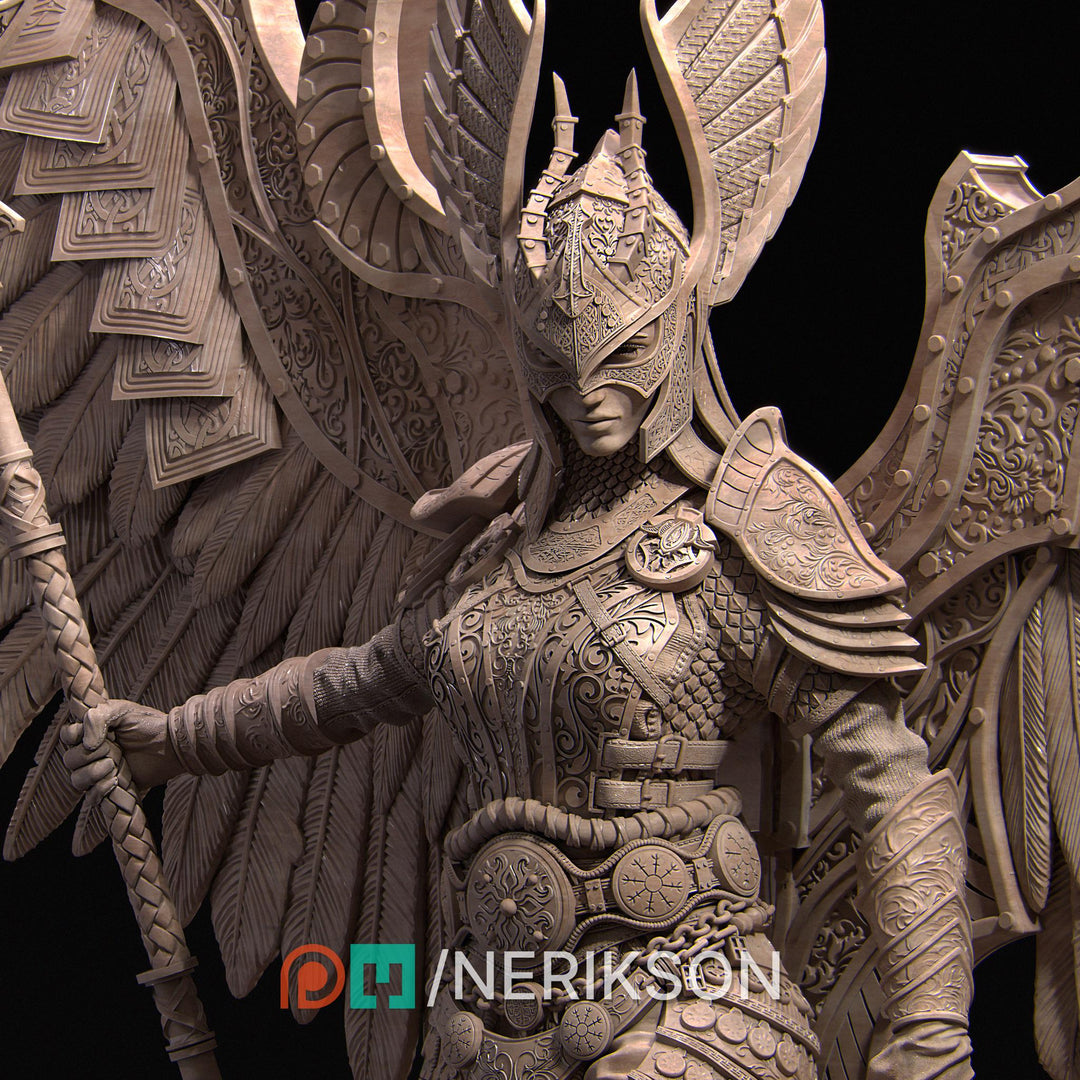 Female Celestial Angel D&amp;D UNPAINTED Miniature | 28mm, 32mm, 54mm,75mm, 100mm, 140mm Scales | Pathfinder Figure | Figurine | RPG Gift Idea