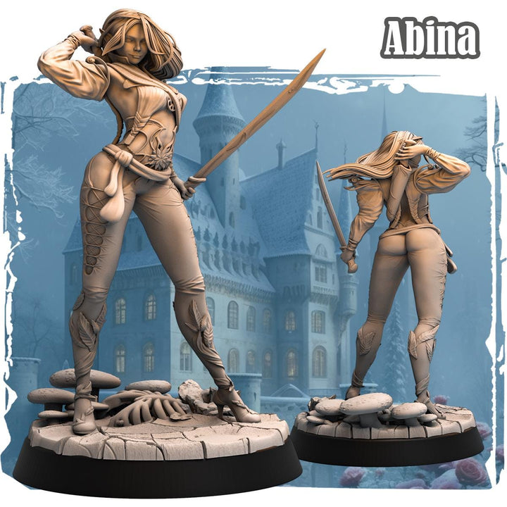Female Elf / Half-Elf Fighter Ranger D&amp;D 5e Mini | 28mm, 32mm,54mm,75mm,100mm Scales | Dungeons and Dragons Pathfinder |