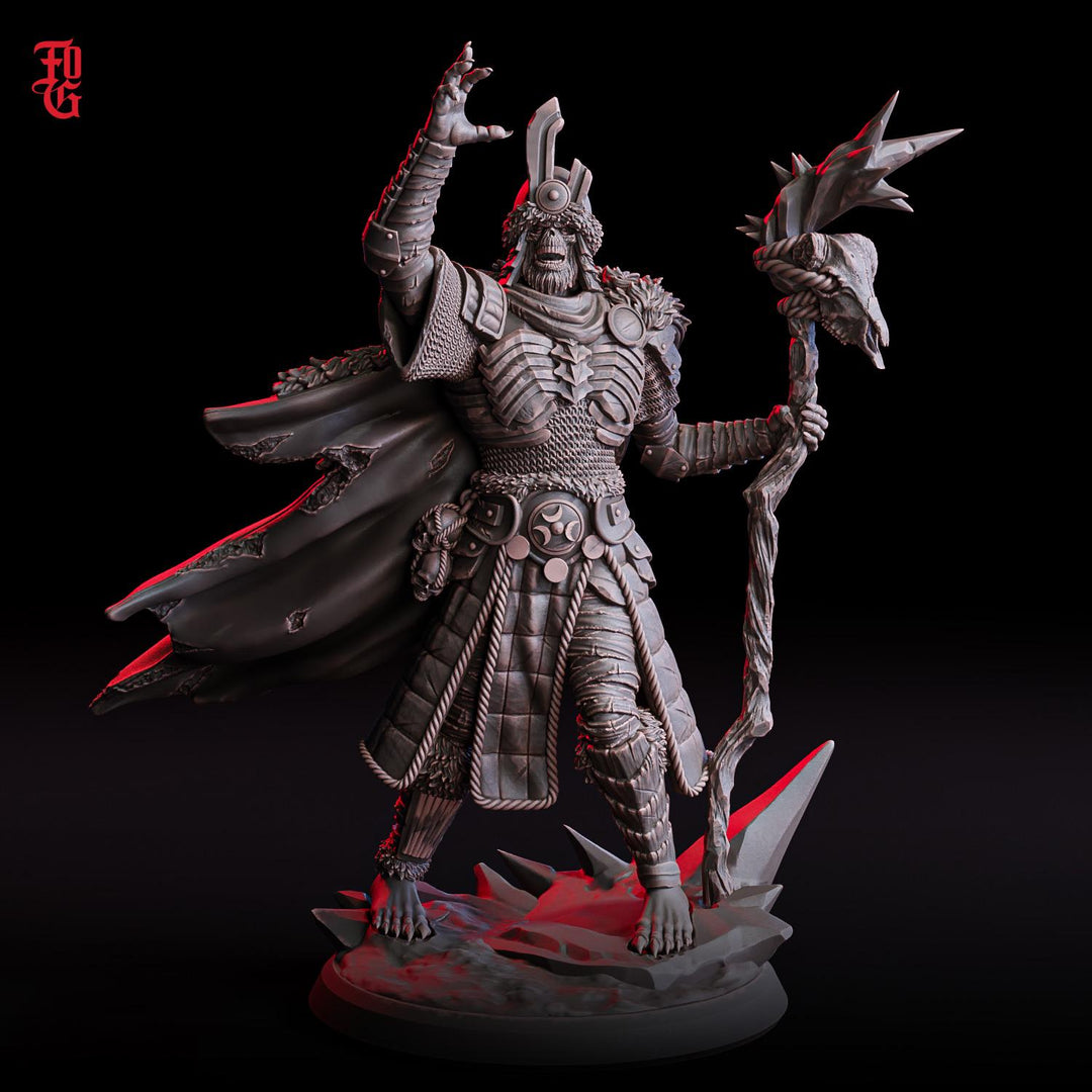 Undead Warlock Lich Death Knight | 28mm,32mm,54mm,75mm,100mm Scale | Undead Dungeons & Dragons 5e Miniatures | Pathfinder |Figurine DnD Mini