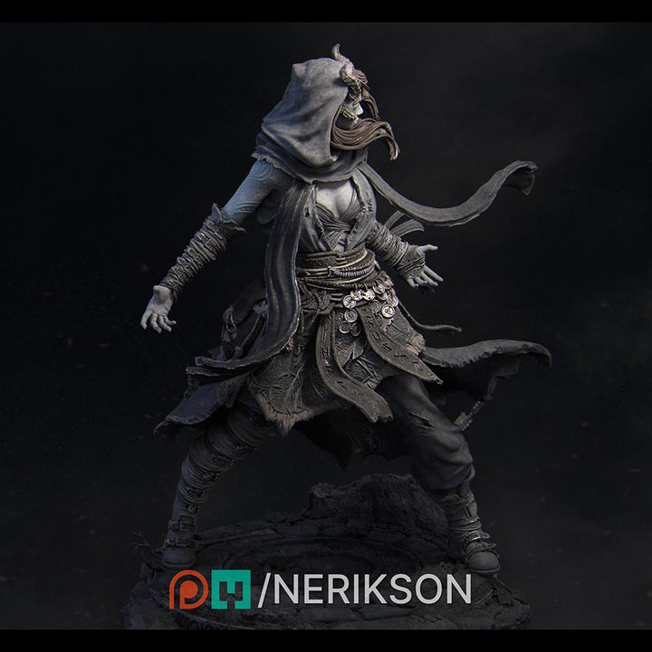 Female Tiefling Wild Magic Sorcerer UNPAIINTED Miniature | 28mm, 32mm,54mm,75mm,100mm,140mm Scales | Dungeons &amp; Dragons 5E | NERIKSON