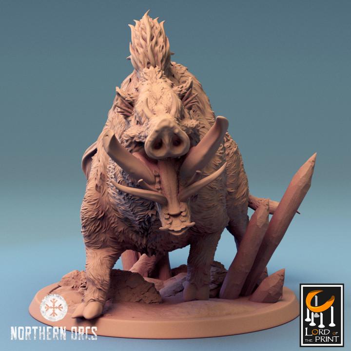 Wild Boar and Giant Boar Miniatures | Dungeons and Dragons 5e | 28mm,32mm, 54mm, 75mm, 100mm Scale | Pathfinder | Rescale miniatures