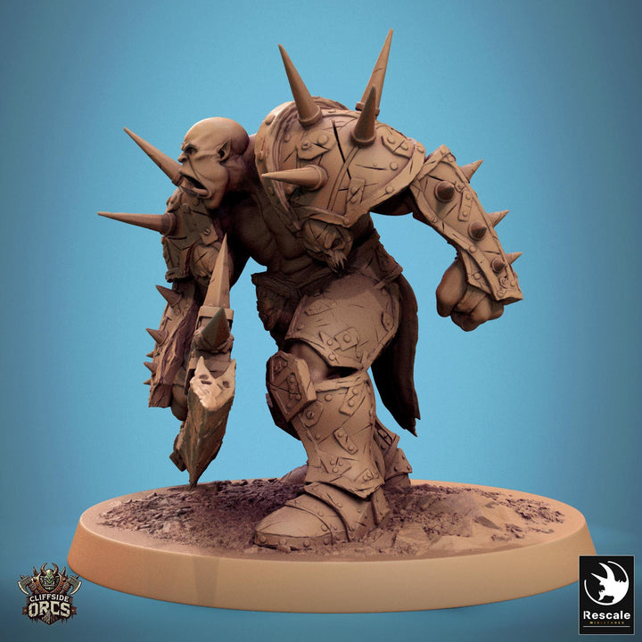 Orc Fighter Barbarian Battle Axe, Half-Orc | Scales: 28mm,32mm ,,54mm,75mm,100mm Megaboss | Dungeons &amp; Dragons 5e |Pathfinder
