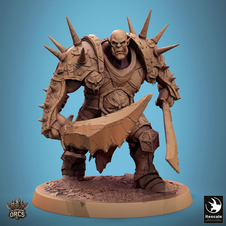 Orc Fighter Barbarian Dual Swords, Half-Orc | Scales: 28mm,32mm ,,54mm,75mm,100mm Megaboss | Dungeons &amp; Dragons 5e |Pathfinder