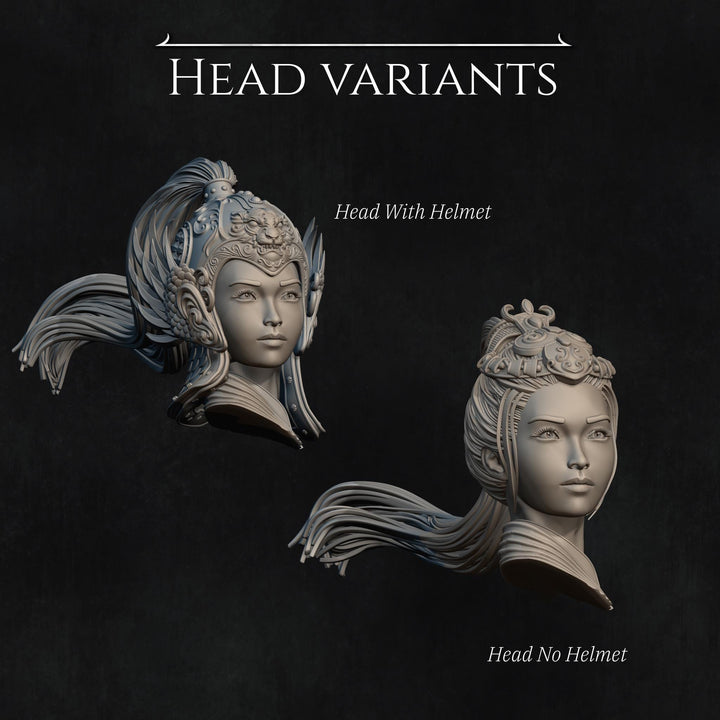 Human Female Fighter Battlemaster,Paladin, also Helmet PC / NPC Unpainted D&amp;D 5e | 28mm,32mm,54mm,75mm,100mm,140mm | Pathfinder|NERIKSON