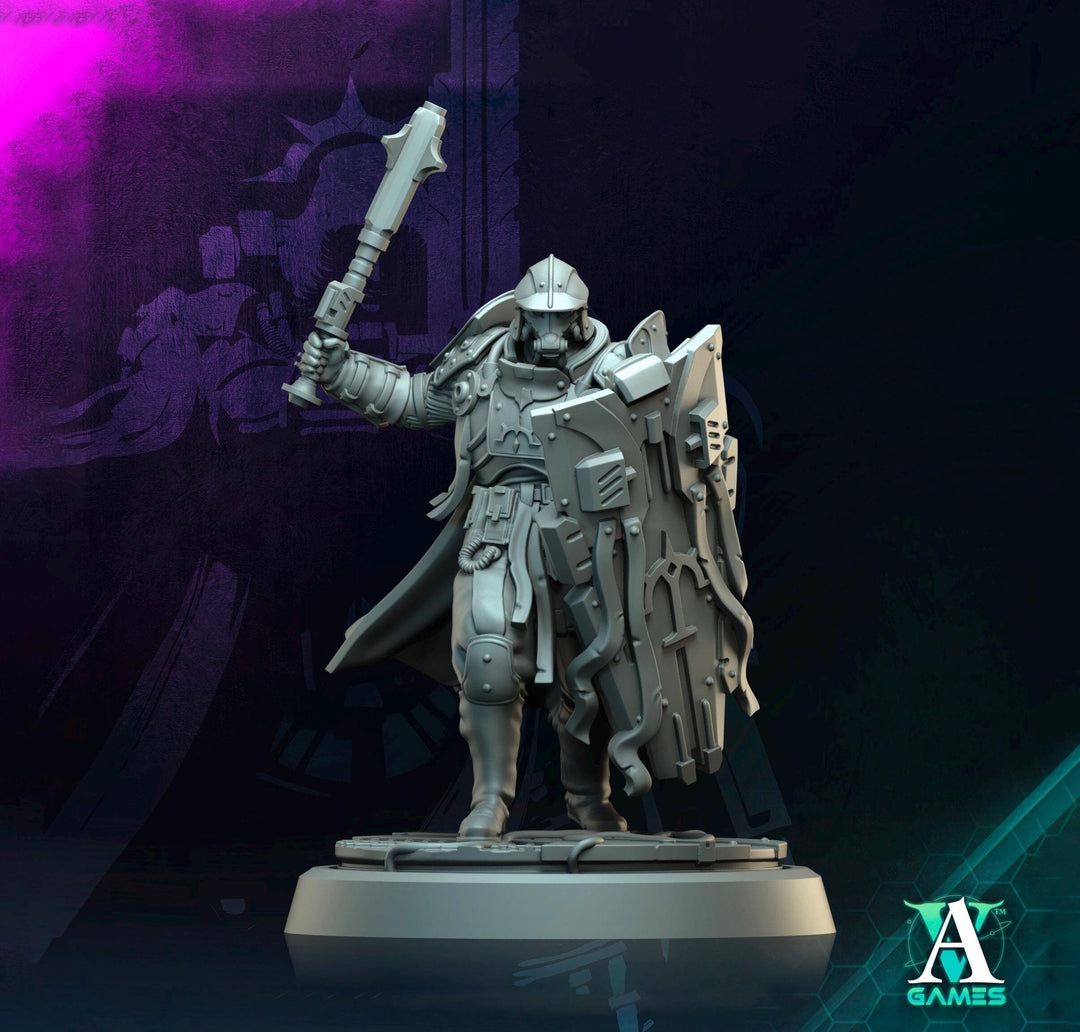 Sci-Fi Miniature Soldier Army Veteran | 28mm,32mm, 54mm, 75mm,100mm Scales | Resin Mini | Morior Shocktrooper TPG | Archvillain Games