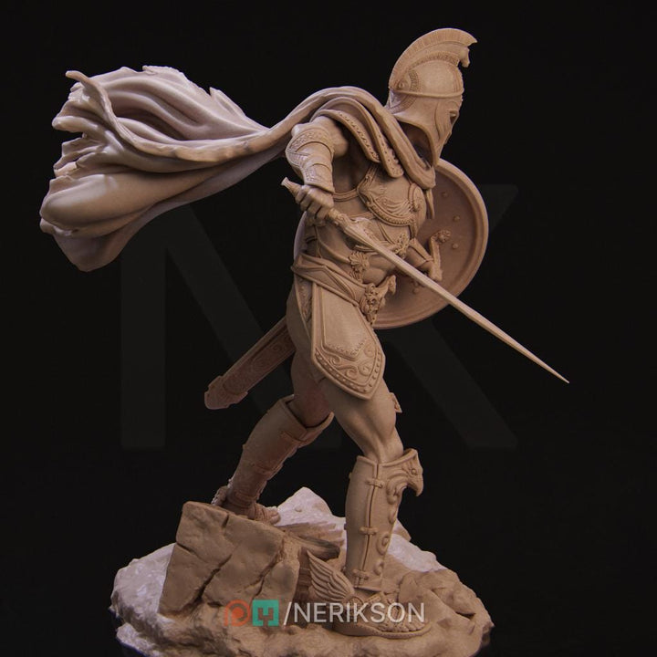 Human Fighter, Perseus PC / NPC Unpainted Miniature | 28mm, 32mm,54mm,75mm, 100mm Scales | Dungeons and Dragons Pathfinder | NERIKSON