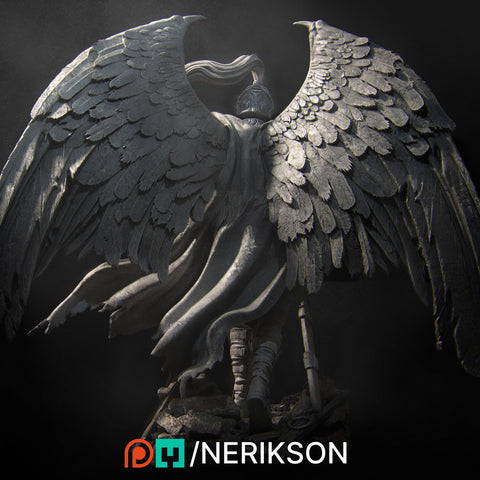 Winged Paladin, Angel, Celestial also version No Helmet PC / NPC Unpainted D&D 5e | 28mm,32mm,54mm,75mm,100mm Scales | Pathfinder| NERIKSON