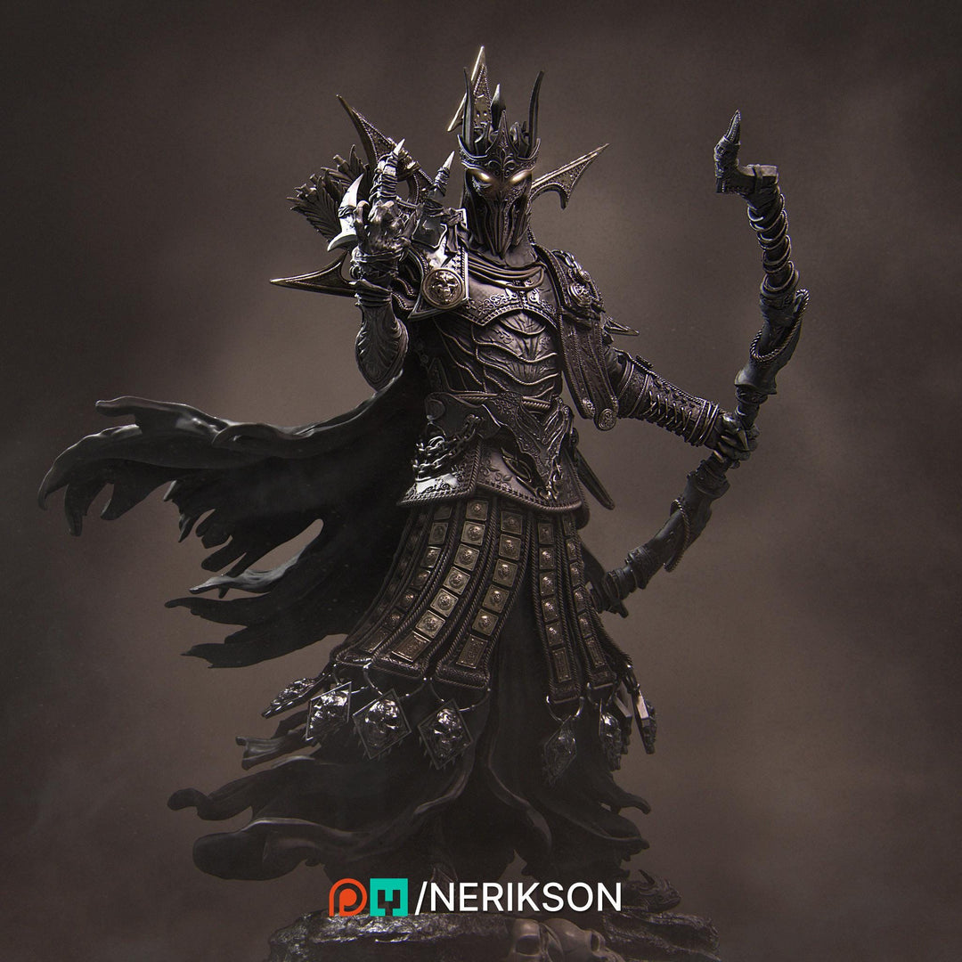 Death Knight Sharpshooter Undead Monster Unpainted Miniature | 28mm,32mm,54mm,75mm, 100mm, 140mm Scales | D&D 5E Pathfinder | NERIKSON