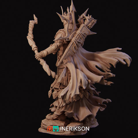 Death Knight Sharpshooter Undead Monster Unpainted Miniature | 28mm,32mm,54mm,75mm, 100mm, 140mm Scales | D&D 5E Pathfinder | NERIKSON