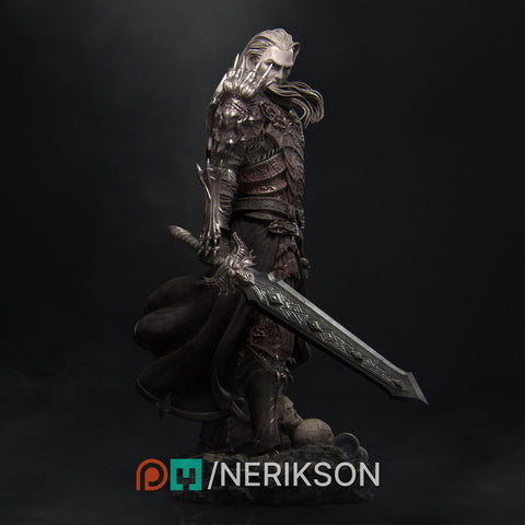 Fighter, Paladin, Oathbreaker PC / NPC Unpainted Miniature | 28mm,32mm,54mm,75mm,100mm,140mm Scales | Dungeons & Dragons 5e | NERIKSON