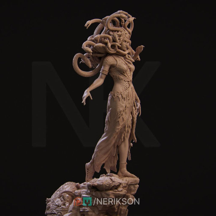 Medusa Monstrosity D&amp;D Monster Unpainted Miniature | 28mm, 32mm, 54mm,75mm, 100mm, 140mm Scales | Dungeons and Dragons Pathfinder | NERIKSON