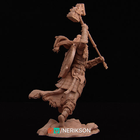 Female Fighter, Ranger, Cleric also w/ Helm PC/ NPC DnD, Unpainted | 28mm,32mm,54mm,75mm,100mm,140mm |Dungeons & Dragons Pathfinder|NERIKSON