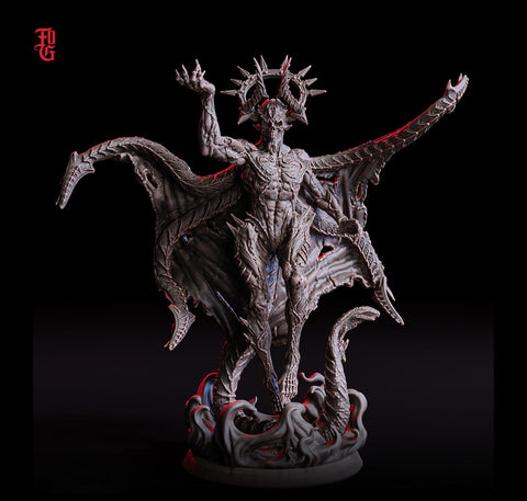 Demon, Devil, Lich, Fiend, Undead | 28mm,32mm,54mm,75mm,100mm Scale Resin Miniature | Dungeons and Dragons D&D 5e Pathfinder | Flesh of Gods