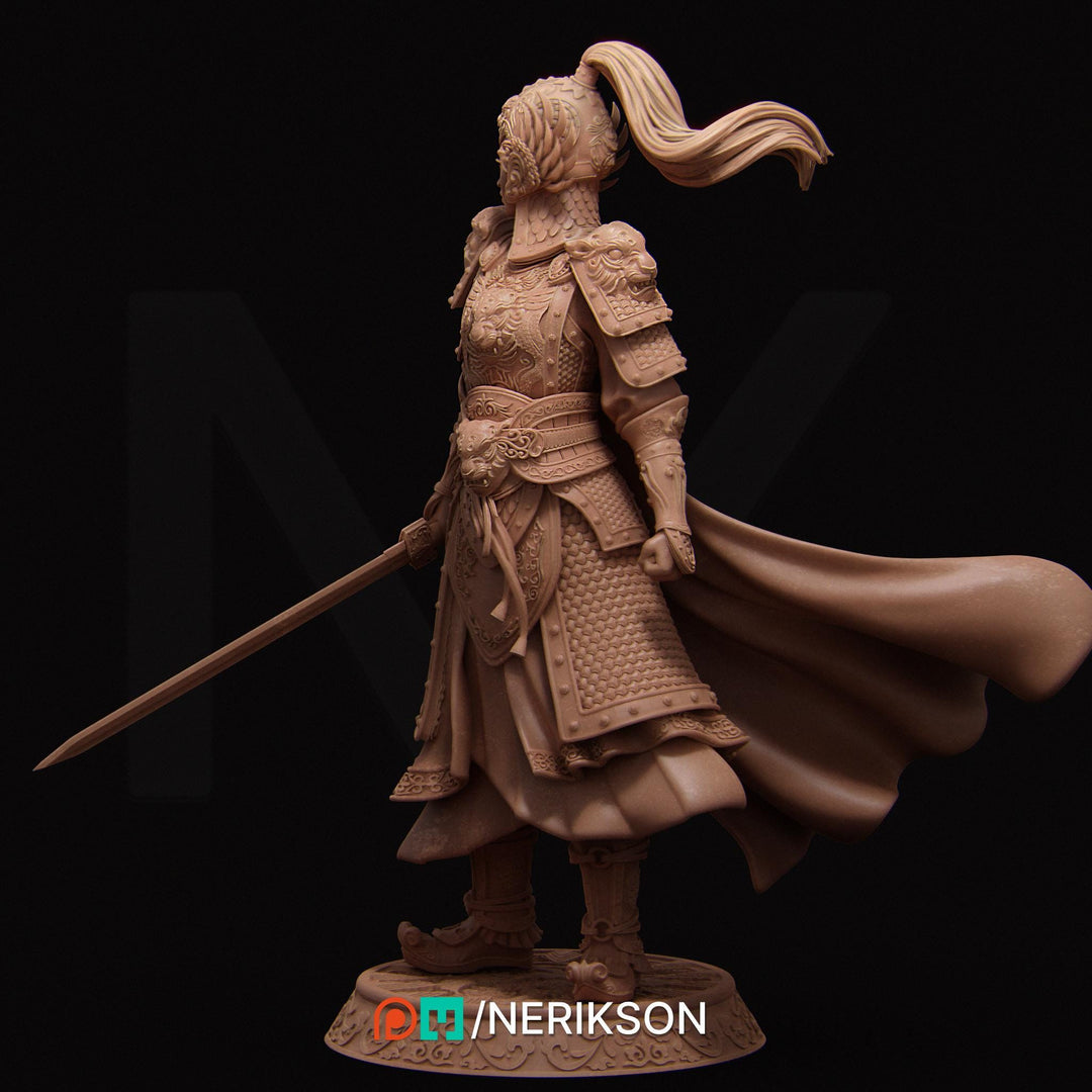 Human Female Fighter Battlemaster,Paladin, also Helmet PC / NPC Unpainted D&amp;D 5e | 28mm,32mm,54mm,75mm,100mm,140mm | Pathfinder|NERIKSON
