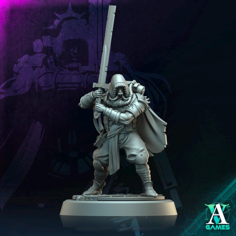 Sci-Fi Miniature Soldier Army Veteran | 28mm,32mm, 54mm, 75mm,100mm Scales | Resin Mini | Morior Shocktrooper TPG | Archvillain Games