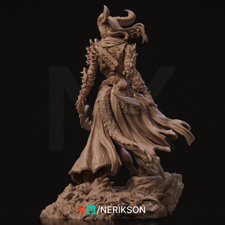 Female Tiefling Rogue Assassin Fighter PC/ NPC Unpainted Figure | 28mm,32mm,54mm,75mm,100mm Scales | Dungeons &amp; Dragons Pathfinder |NERIKSON