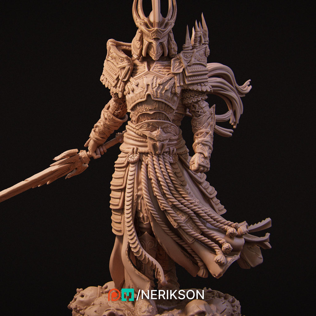 Death Knight Undead Lich Monster Unpainted Miniature | 28mm, 32mm, 54mm,75mm, 100mm Scales | Dungeons &amp; Dragons Pathfinder | NERIKSON